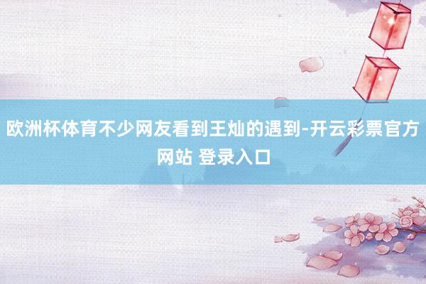 欧洲杯体育不少网友看到王灿的遇到-开云彩票官方网站 登录入口
