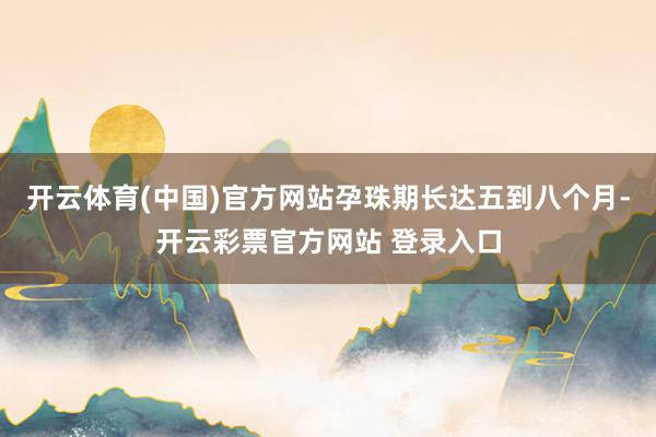 开云体育(中国)官方网站孕珠期长达五到八个月-开云彩票官方网站 登录入口
