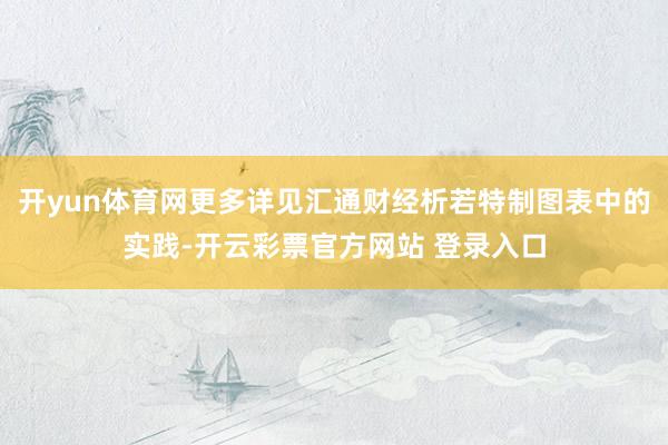 开yun体育网更多详见汇通财经析若特制图表中的实践-开云彩票官方网站 登录入口