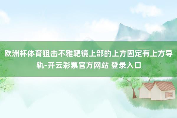 欧洲杯体育狙击不雅靶镜上部的上方固定有上方导轨-开云彩票官方网站 登录入口